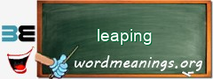 WordMeaning blackboard for leaping